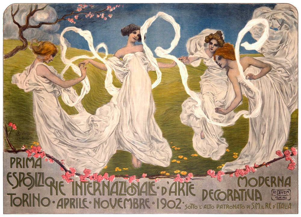 Prima Esposizione Internazionale D'Arte Moderna Decorativa Torino 1902 vintage poster 0000-0198