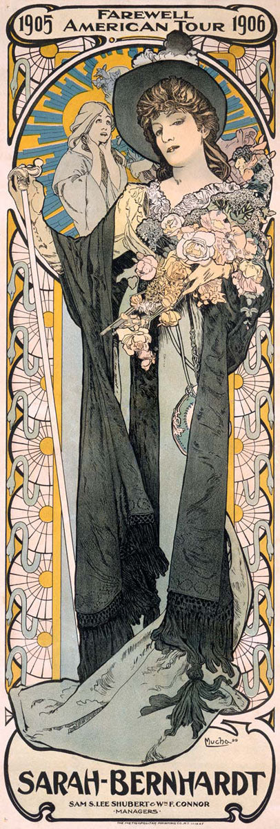 Mucha Bernhardt Farewell Tour Poster 0000-1014