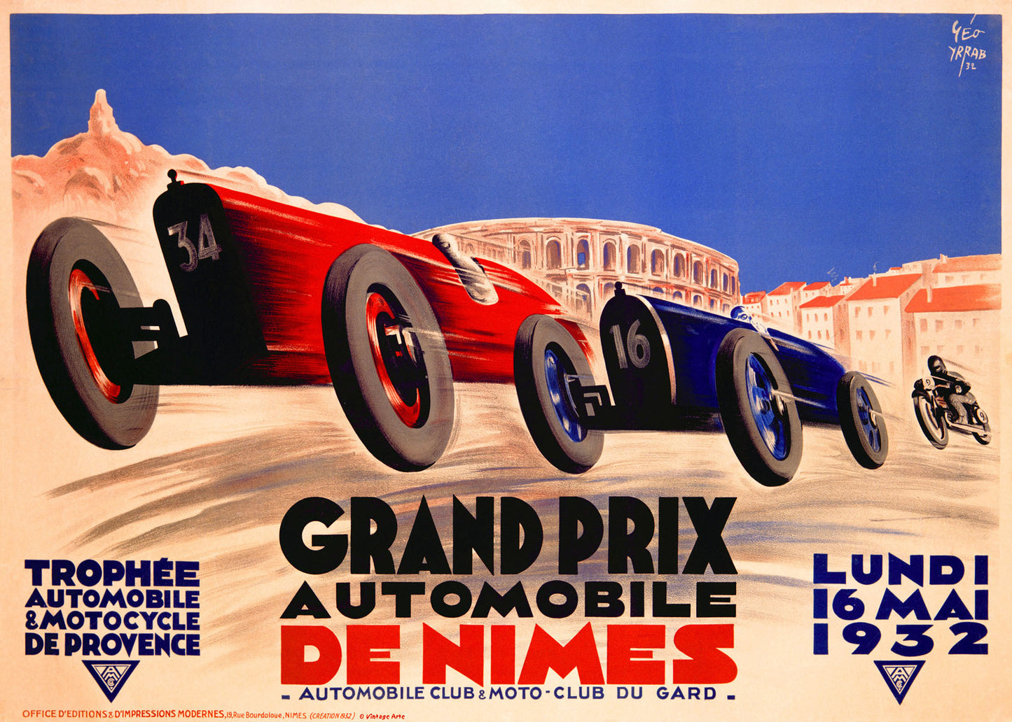 1932 Grand Prix de Nimes Poster 0000-1687