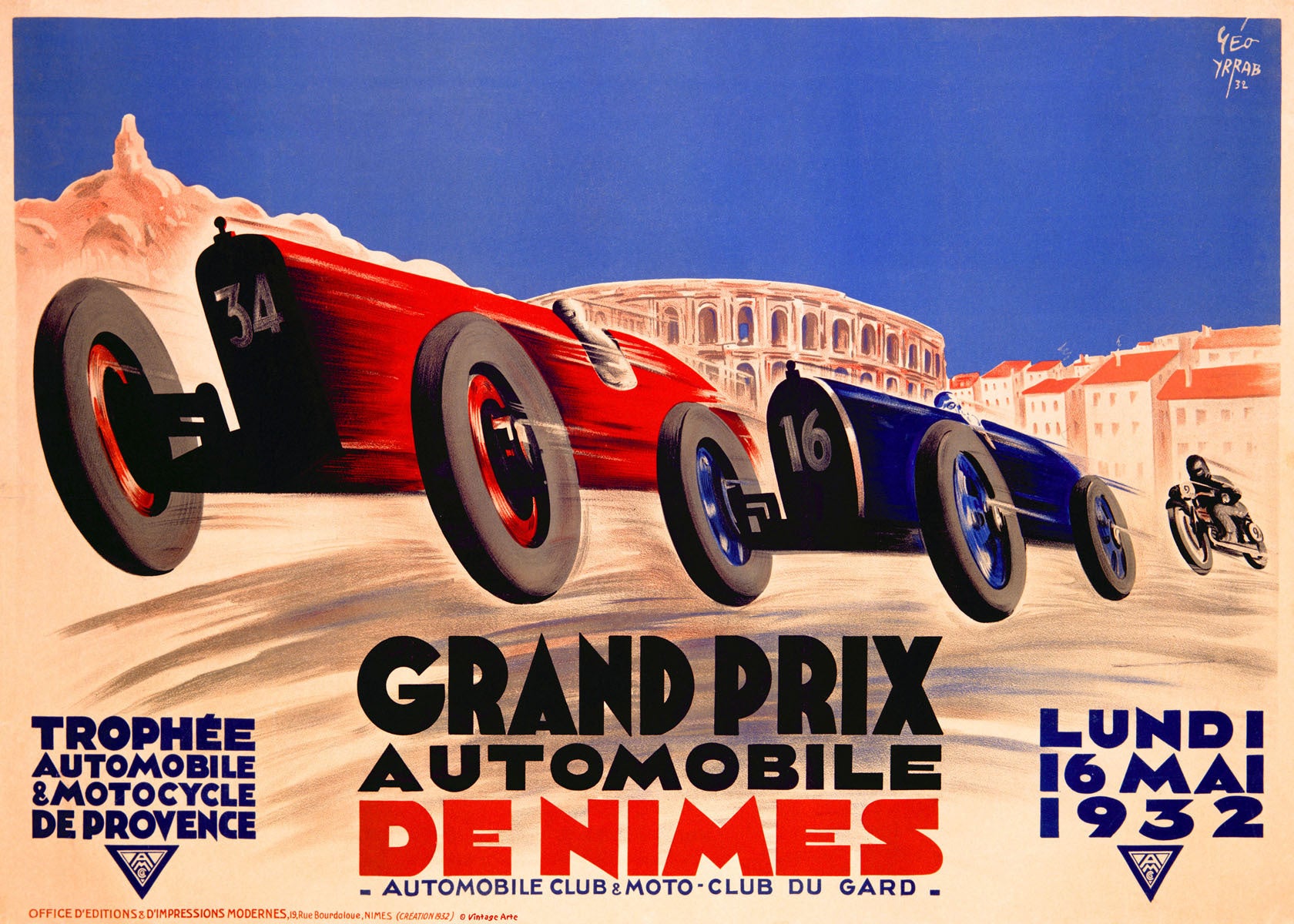 1932 Grand Prix de Nimes Poster 0000-1687