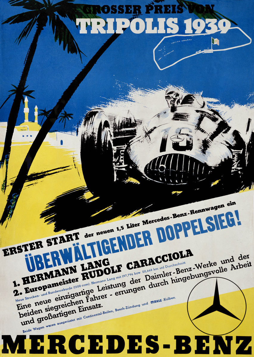 Mercedes Benz Tripoli Grand Prix Poster 0000-3572