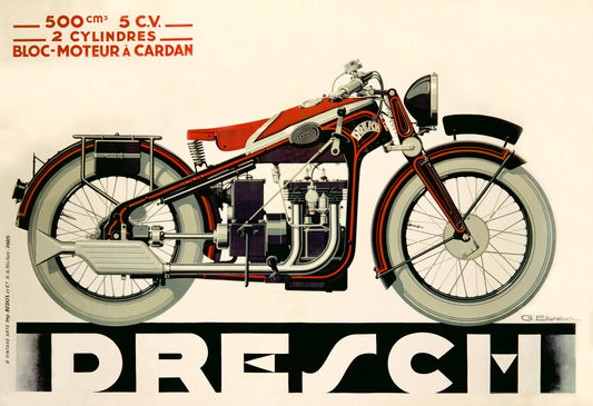 DRESCH 1935 500CC MOTORCYCLE POSTER 0000-3671