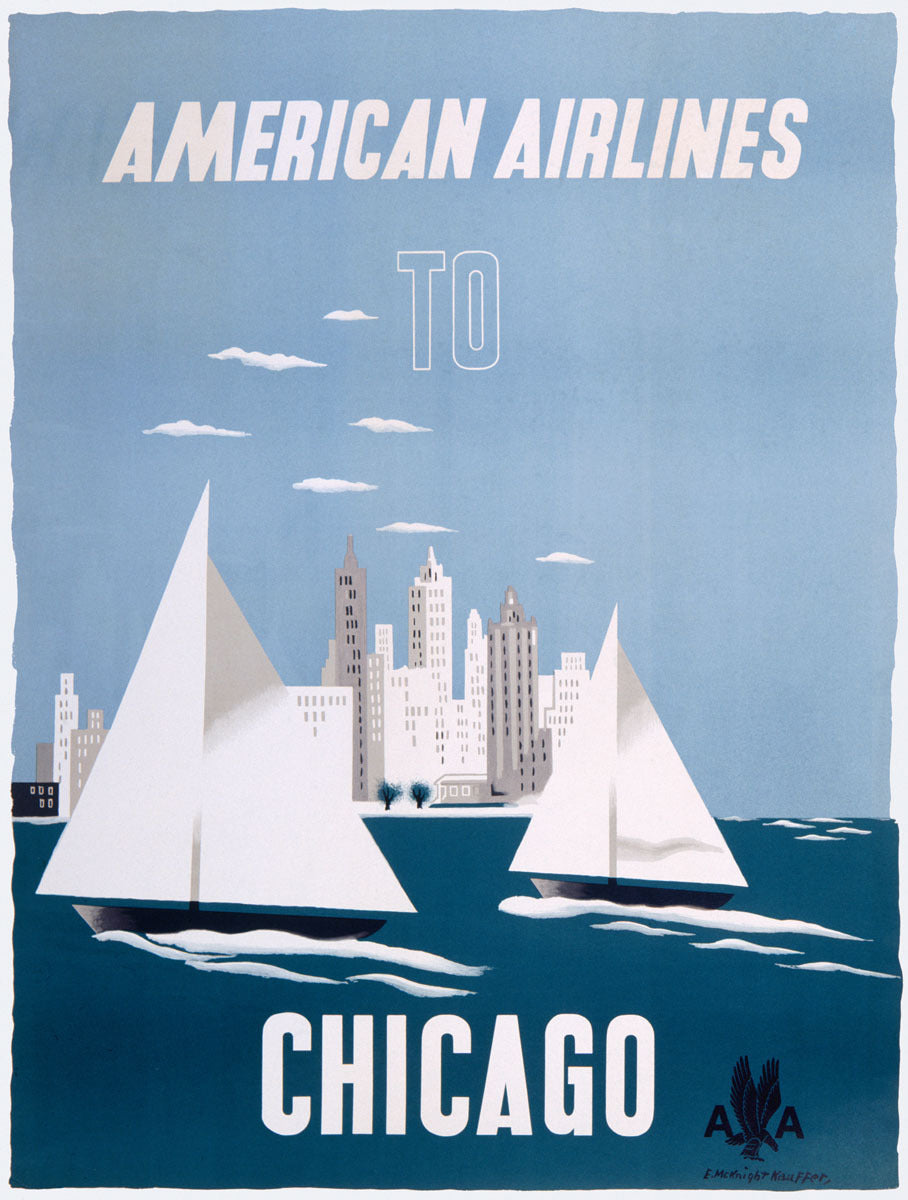 American Airlines To Chicago Travel Poster 0000-3696