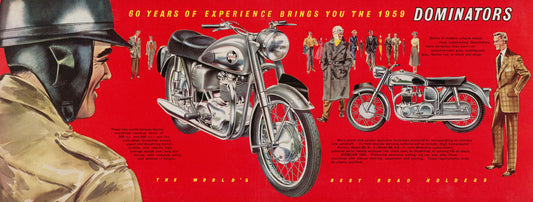 Norton Dominators Motorcycle Poster 0000-3919