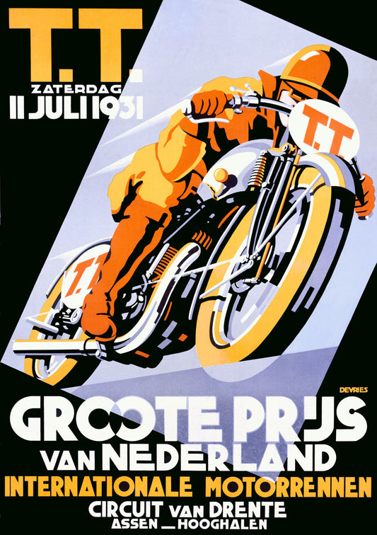 Dirt Track TT Motorcycle Racing Poster 0000-3974