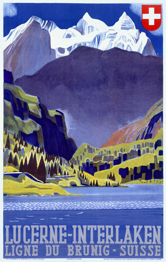 Swiss Alps Lucerne Travel Poster 0000-5324