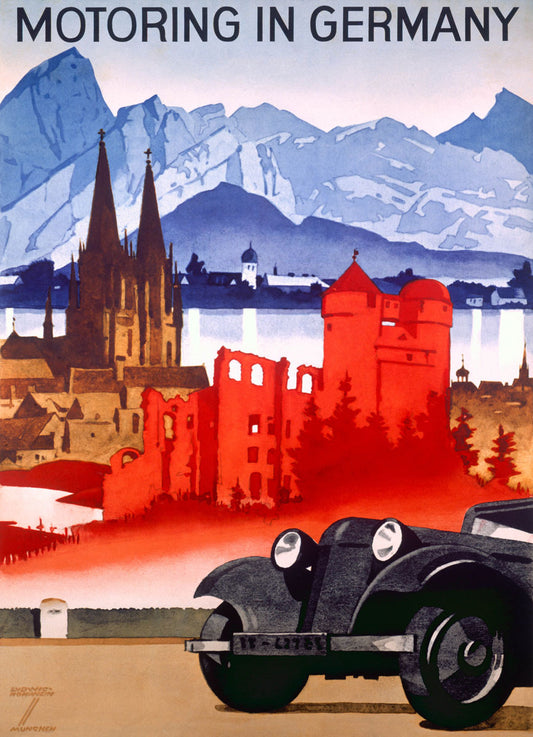 Motoring in Germany Travel Poster 0000-6039