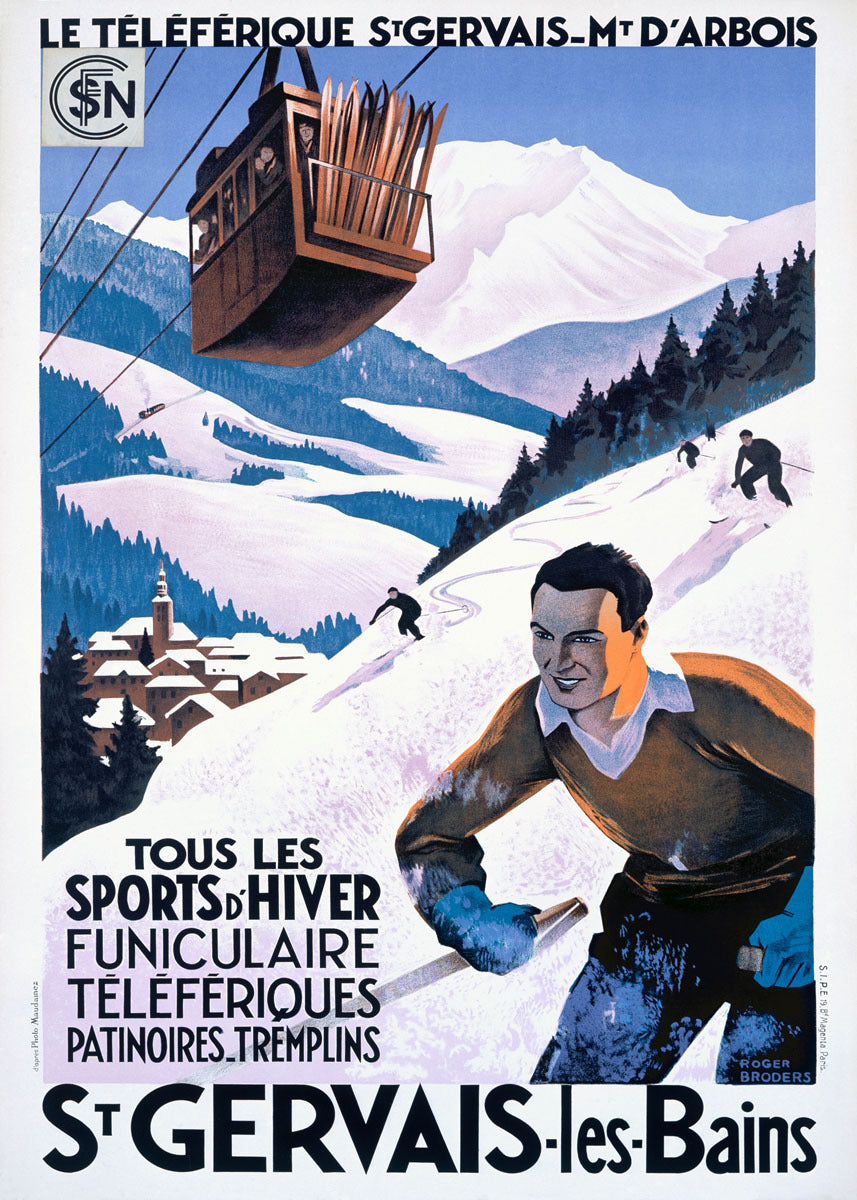 St Gervais Ski Resort Poster 0000-6327