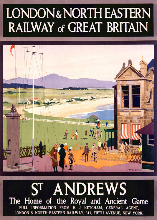 LNER Railway St Andrews Travel Poster 0000-6900