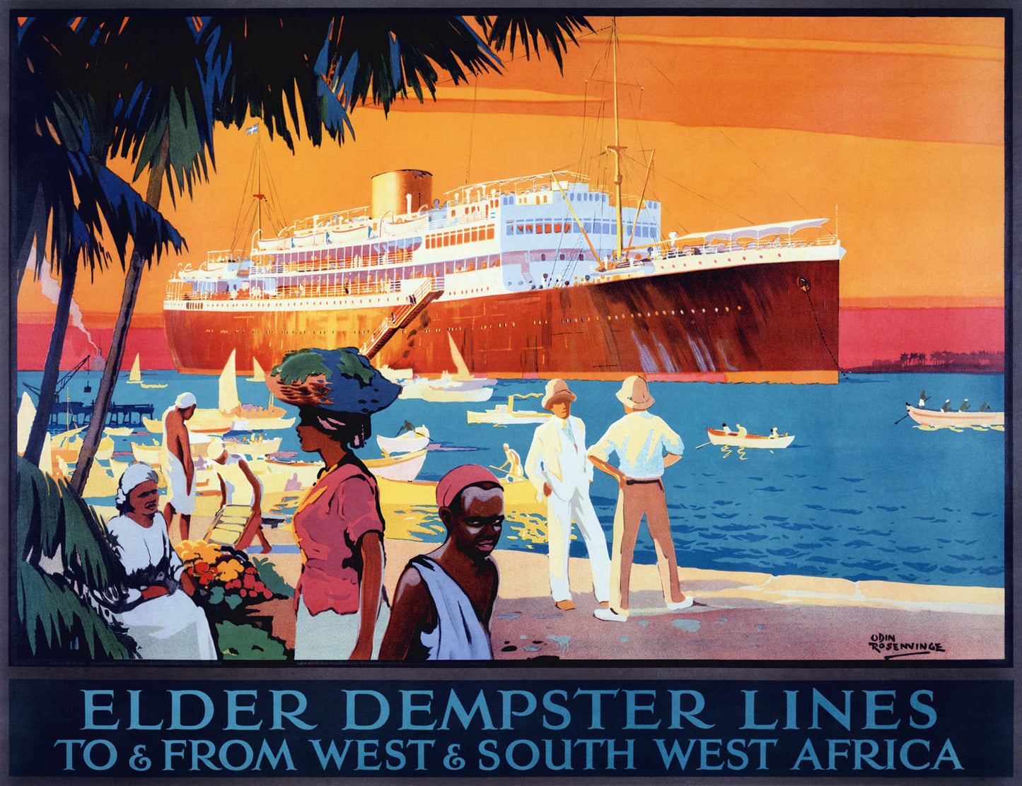 Elder Dempster Lines Vintage Travel Poster 0002-2534