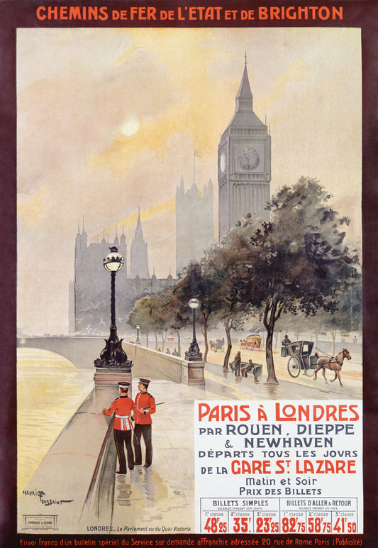 Paris a Londres Travel Poster 0002-2657